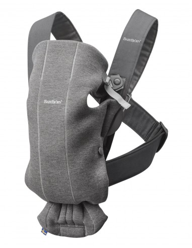 BABYBJORN MINI 3D Jersey - nosidełko, Ciemny szary Nosidełka