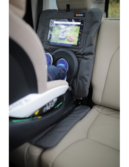 Ochraniacz fotela samochodowego z kieszonką na tablet - antracyt Ochraniacze i ogranizery