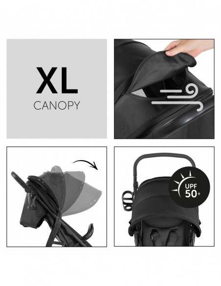 hauck wózek Rapid 4D - Black Wózki spacerowe