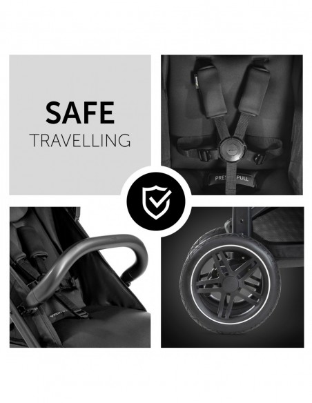 hauck wózek Rapid 4D - Black Wózki spacerowe