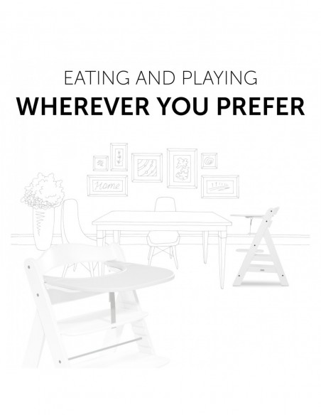 hauck tacka Alpha Click Tray - White Krzesełka do karmienia