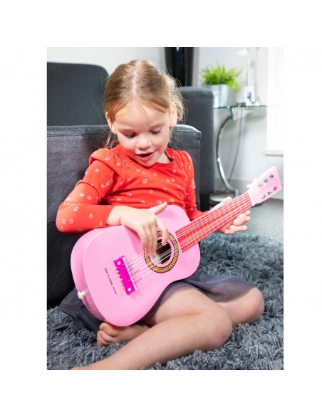 New Classic Toys Gitara różowa Muzyczne