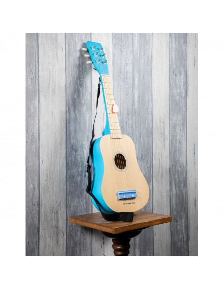 New Classic Toys Gitara de Luxe naturalna/niebieska Muzyczne