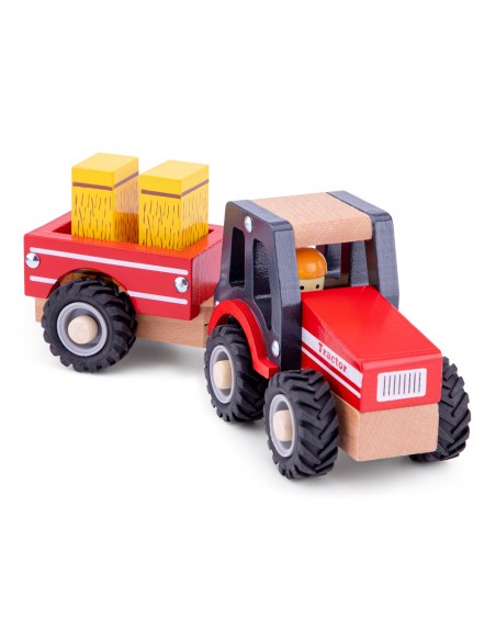 New Classic Toys Traktor z przyczepą - siano Pojazdy