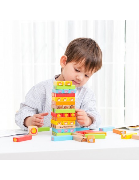 New Classic Toys Gra d\nrewniana wieża Edukacyjne