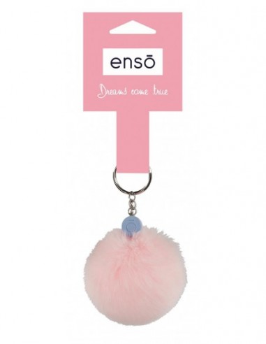 ENSO – brelok do kluczy z pomponami Pink Breloki