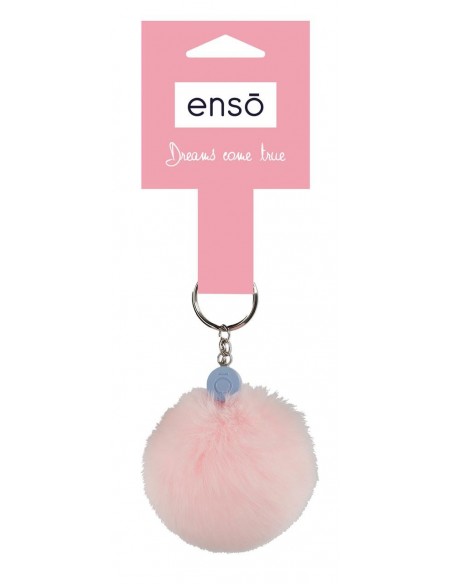 ENSO – brelok do kluczy z pomponami Pink Breloki