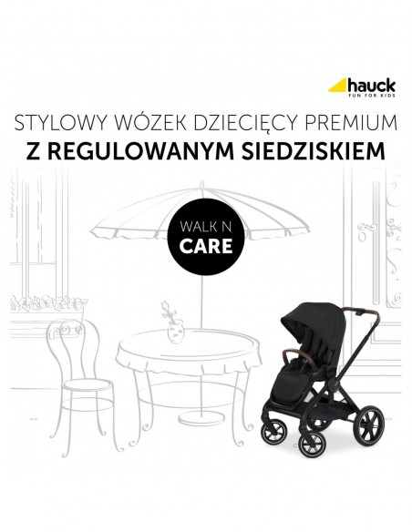 hauck wózek Walk N Care - Black Wózki spacerowe