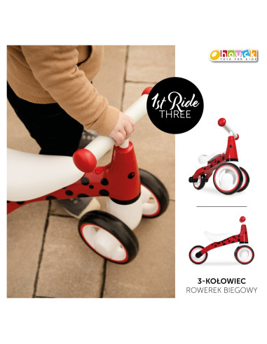 hauck rowerek 1st Ride Three - Ladybug - Red Rowerki biegowe, jeździki