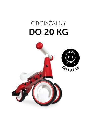 hauck rowerek 1st Ride Three - Ladybug - Red Rowerki biegowe, jeździki