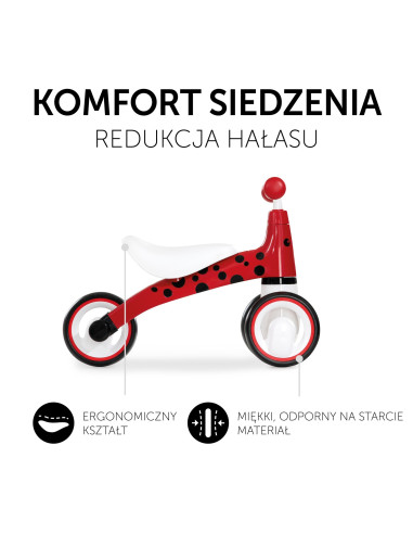 hauck rowerek 1st Ride Three - Ladybug - Red Rowerki biegowe, jeździki