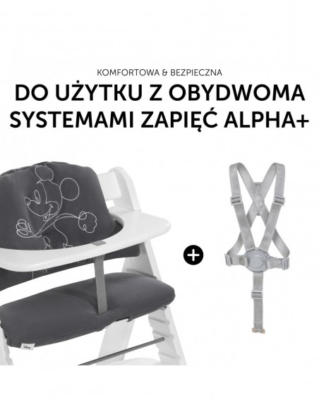 hauck wkładka Alpha\nSelect - Mickey Mouse - Anthracite Krzesełka do karmienia