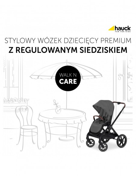 hauck wózek Walk N Care - Dark Grey Wózki spacerowe