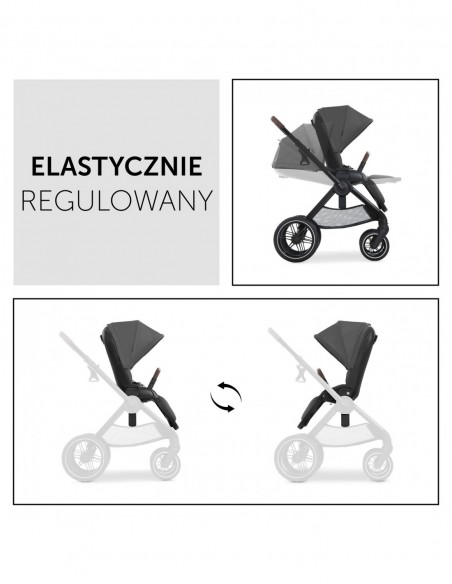 hauck wózek Walk N Care - Dark Grey Wózki spacerowe