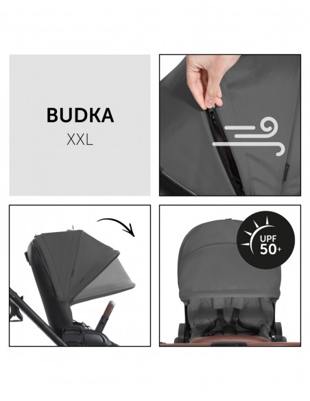 hauck wózek Walk N Care - Dark Grey Wózki spacerowe