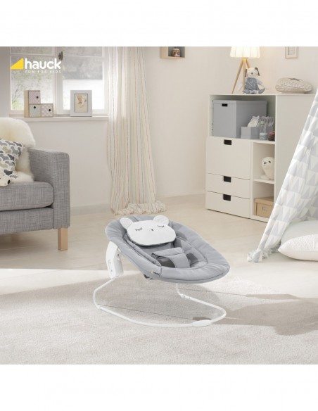 hauck leżaczek 2w1 Alpha - Pastel Bear - Light Grey Krzesełka do karmienia
