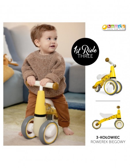 hauck rowerek 1st Ride Three - Giraffe - Yellow Rowerki biegowe, jeździki