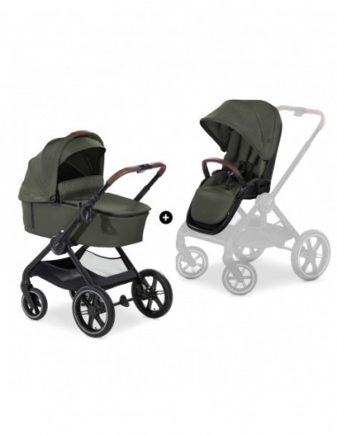 hauck zestaw 2w1 Walk N Care Air - Dark Olive Wózki głęboko-spacerowe