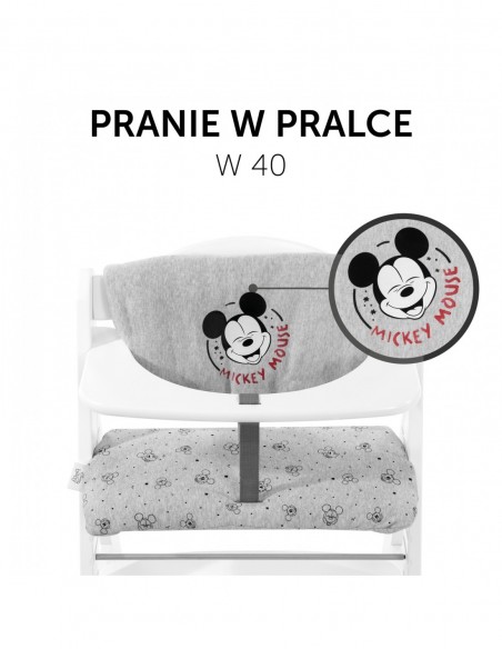 hauck wkładka Alpha \nDeluxe - Mickey Mouse - Grey Krzesełka do karmienia