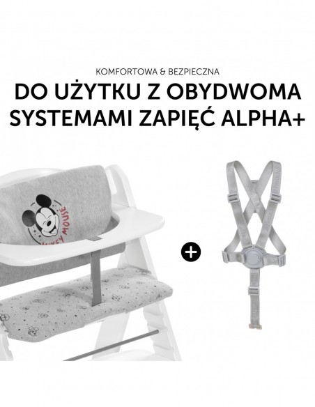 hauck wkładka Alpha \nDeluxe - Mickey Mouse - Grey Krzesełka do karmienia