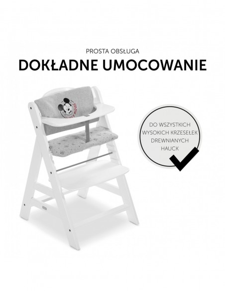 hauck wkładka Alpha \nDeluxe - Mickey Mouse - Grey Krzesełka do karmienia