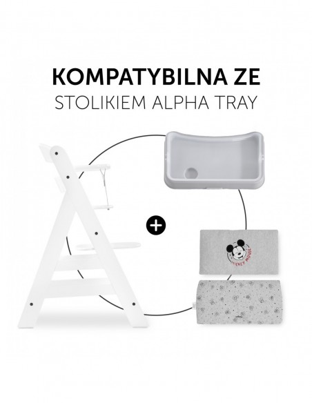 hauck wkładka Alpha \nDeluxe - Mickey Mouse - Grey Krzesełka do karmienia