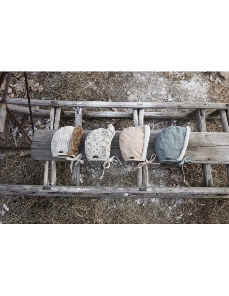 Elodie Details - Czapka Winter Bonnet - Pebble Green - 6-12 m-cy Czapki i rękawiczki