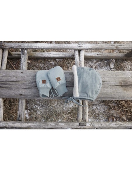 Elodie Details - Czapka Winter Bonnet - Pebble Green - 1-2 lata Czapki i rękawiczki