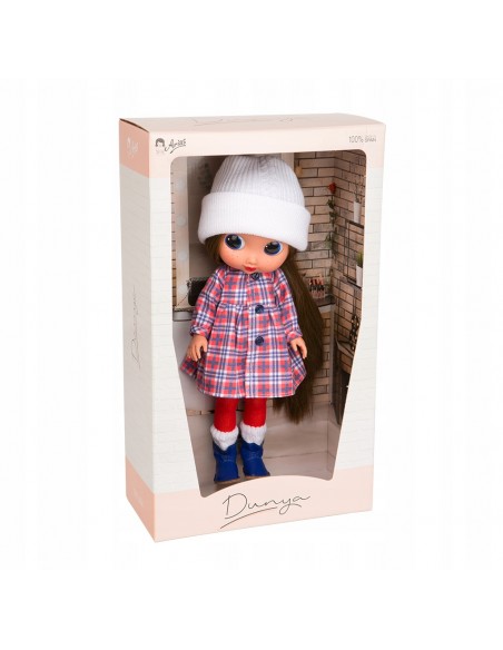 Munecas Arias lalka Dunya 38 cm – strój w kratkę Lalki