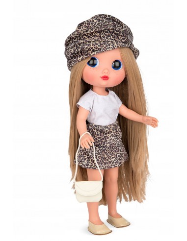 Munecas Arias lalka Dunya 38 cm – strój w panterkę Lalki