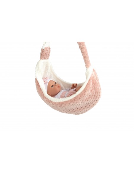 Munecas Arias płacząca lalka Erea 33 cm z kołyską Lalki