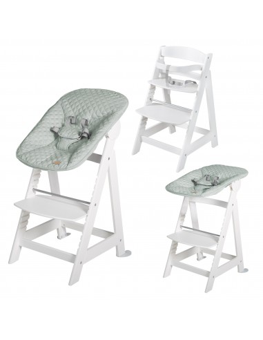 roba krzesełko z leżaczkiem 2w1 Born Up białe/mroźna zieleń Krzesełka do karmienia