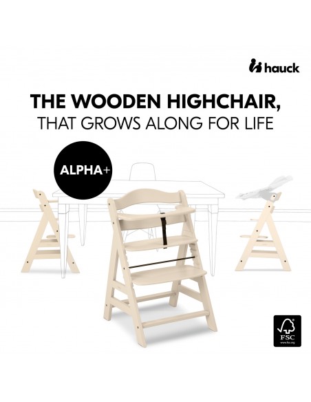 Hauck krzesełko Alpha+ Vanilia Krzesełka do karmienia