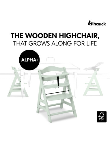 Hauck krzesełko Alpha+ Mint Krzesełka do karmienia