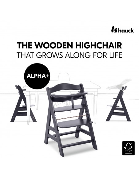 Hauck krzesełko Alpha+ Dark grey Krzesełka do karmienia