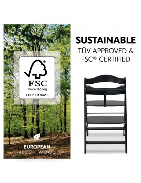 Hauck krzesełko Alpha+ Black Krzesełka do karmienia