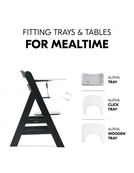 Hauck krzesełko Alpha+ Black Krzesełka do karmienia