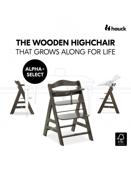hauck krzesełko Alpha+ Select Charcoal Krzesełka do karmienia