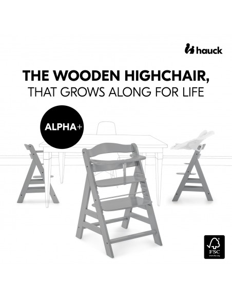 hauck krzesełko Alpha+ grey Krzesełka do karmienia