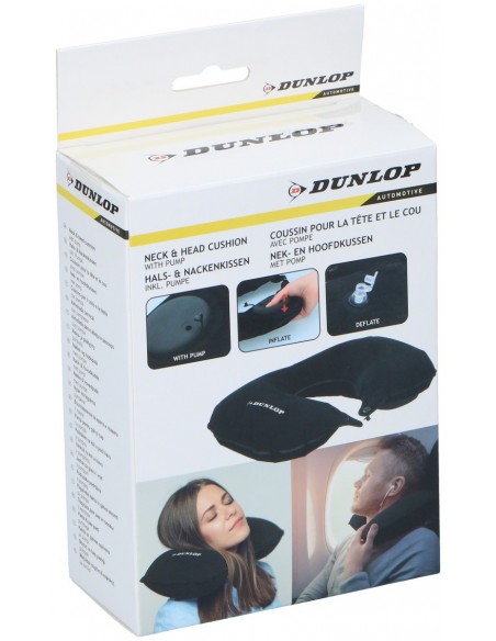 DUNLOP Poduszka podróżna, zagłówek 45x28CM z pompką Akcesoria rowerowe