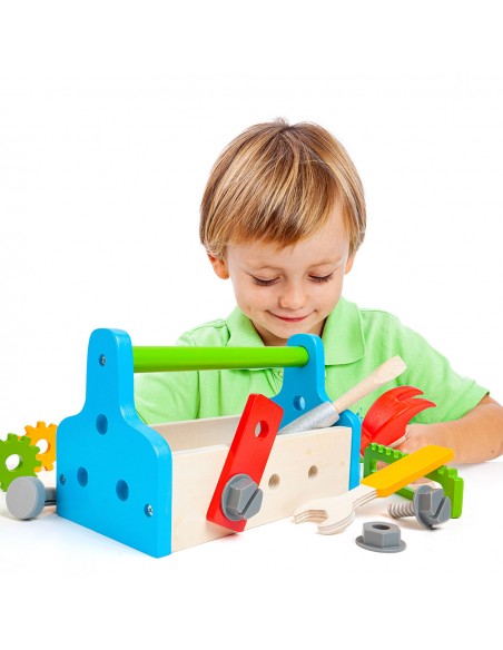 Molto drewniana skrzynia z narzędziami Puzzle