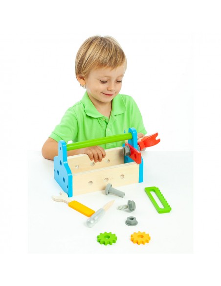 Molto drewniana skrzynia z narzędziami Puzzle