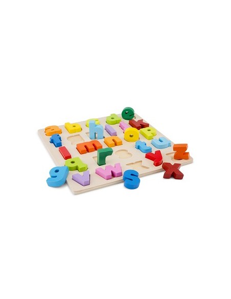 New Classic Toys Drewniane puzzle alfabet- małe litery Edukacyjne