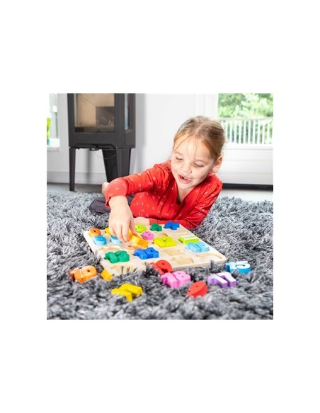 New Classic Toys Drewniane puzzle liczby Edukacyjne