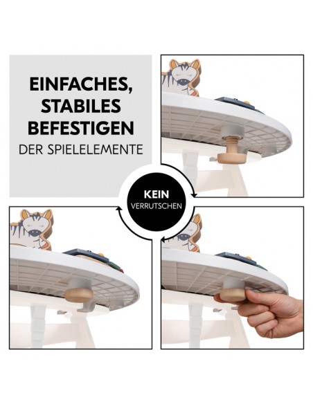 hauck zestaw taca i zabawka do krzesełka Alpha cymbałki z zebrą Krzesełka do karmienia