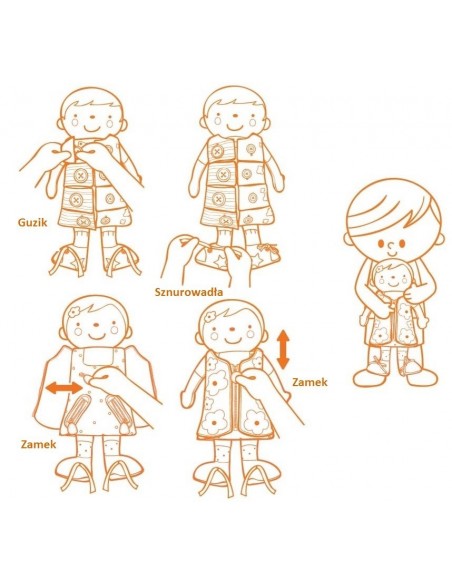 Lalka do ubierania 2 w 1 Edukacyjne