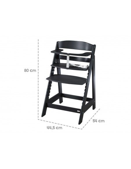 Roba drewniane krzesełko Sit Up Flex czarne Krzesełka do karmienia