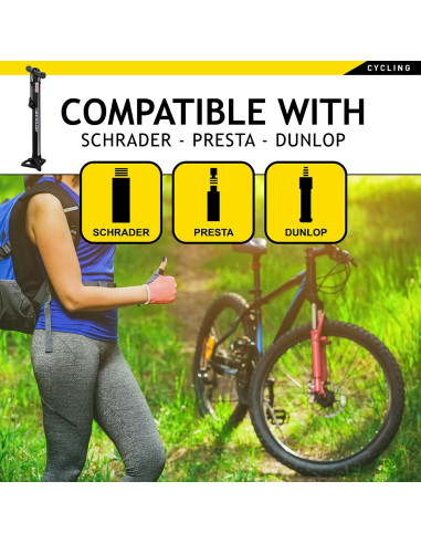 Dunlop pompka warsztatowo-rowerowa 12 bar Akcesoria rowerowe