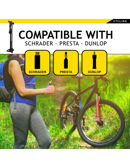 Dunlop pompka warsztatowo-rowerowa 12 bar Akcesoria rowerowe