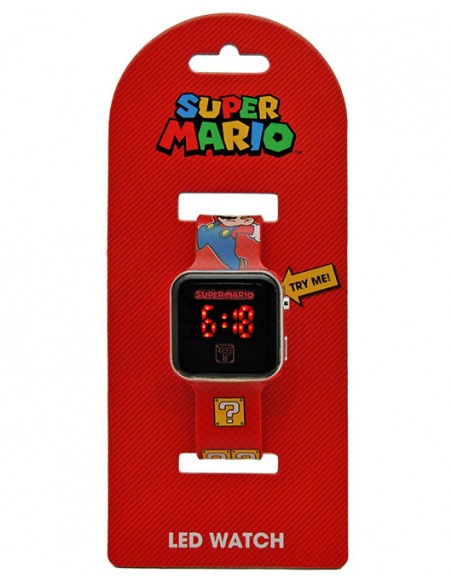 Zegarek cyfrowy, led - Super Mario Edukacyjne